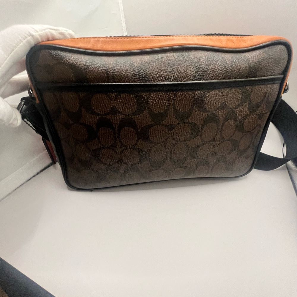 COACH **Rare** Uni-sex Color Block Leather Travel Bag * Multi-Pocket XLNT - Picture 10 of 12